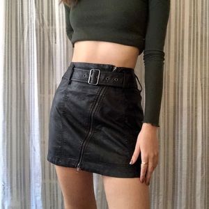 Faux Leather Skirt